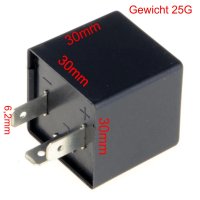 Auto Motorrad LED Blinkrelais CF13 3Polig Last...