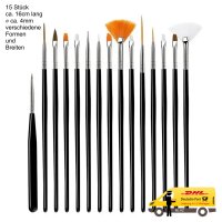 15 Pinsel Set Pinselset extra fein Pinsel Acryl Aquarell...