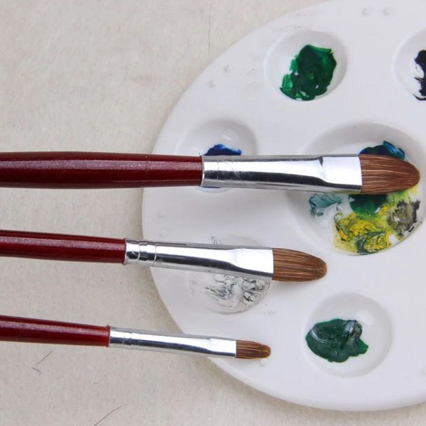 HTHL Pinsel-Set, 2 Packungen / 20 Stück, Nylon-Haarpinsel Für Acrylmalerei, Ölmalerei, Aquarellmalerei, Gouache-Malerei, Gesichtsmalerei