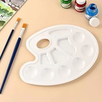 Kunstmalpaletten aus Kunststoff, ovale...