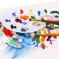 Kunstmalpaletten aus Kunststoff, ovale Multi-Well-Mischpalette für Aquarell-, Acryl- und Ölfarben