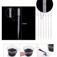 40 teiliges Harz Kleber Farbmischset  Pipetten / Mischbecher / Stäbchen