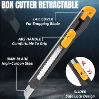 einfaches Cuttermesser Allzweckmesser aus Kunststoffl 9 mm Abbrechklinge