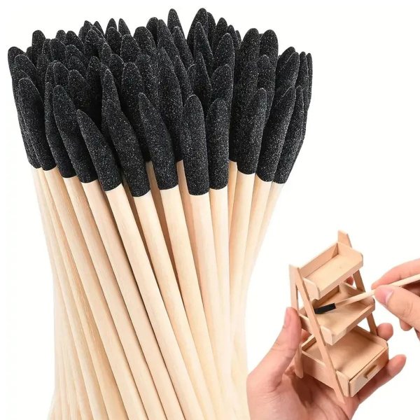 20 Stück Mehrzweck-Schleifstäbe – präzise mattierte Spitzen und Flachkopf – ideal zum Basteln und Modellbau