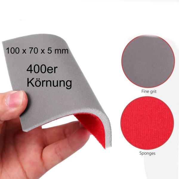 5 Schleifpad 100x70x5mm 400er nass trocken / mit Klett