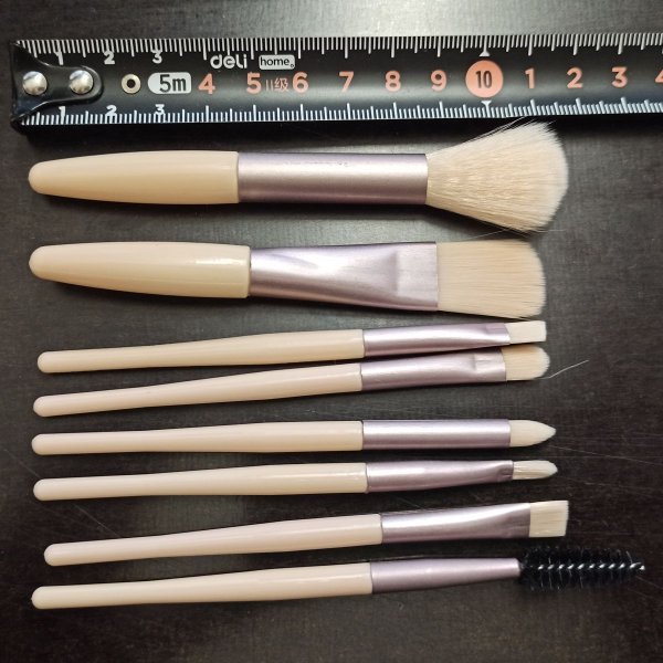 8-teiliges Make-up-Pinsel-Set braun Ø ca. 6-12 mm Länge 8-10 cm