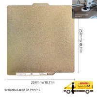 PEI Druckplatte für Bambu Lap A1 X1 P1P P1S beidseitig 257*257mm PLA ABS PETG o.B.