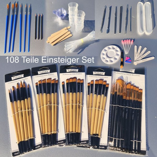 108 Teile Einsteiger Set zum bemalen und bearbeiten von 3D Drucken
