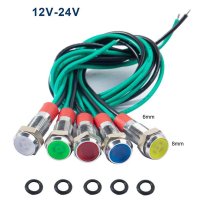 5 Stück 6/8 mm LED-Set 12V - 24V rot grün blau...