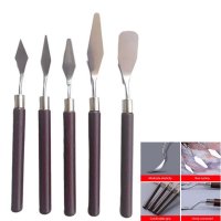 5 Edelstahl Maler Set Spachtelset Malspachtel Spachtel Acrylmalerei Malmesser