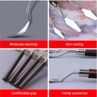 5 Edelstahl Maler Set Spachtelset Malspachtel Spachtel Acrylmalerei Malmesser