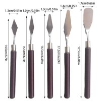 5 Edelstahl Maler Set Spachtelset Malspachtel Spachtel Acrylmalerei Malmesser