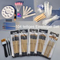 104 Teile Einsteiger Set zum bemalen und bearbeiten von...