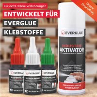 Everglue Aktivator Spray Indu.  Aushärtungsbeschleuniger für Sekundenkleber 200ml Aerosol