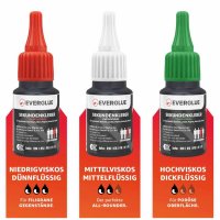 Everglue Sekundenkleber Cyanacrylat mittelviskos 20g Dosierflasche