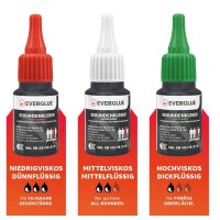 Everglue Sekundenkleber Cyanacrylat hochviskos 20g Dosierflasche