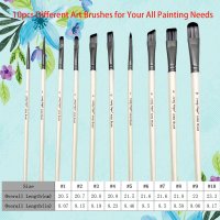 10 teiliges Künstler-Pinsel-Set verschiedene...