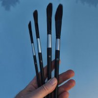 schräg / schlepp Pinsel Set 4 Stück Gr. 20 / 16...