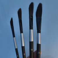 schräg / schlepp Pinsel Set 4 Stück Gr. 20 / 16...