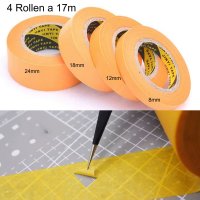 Maskierband Abklebeband Malerband 4 Rollen a 17m  24 / 18...
