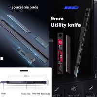 Sehr hochwertiges Cutter Messer 60° aus Metal + 10...