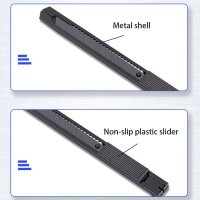 Sehr hochwertiges Cutter Messer 60° aus Metal + 10 super scharfe beschichtete Ersatzklingen