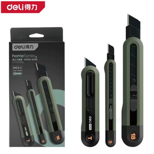 3 teiliges Messer Set hochwertiege Mettal / Kunststoff Kombi  9mm + 18mm + T-Klinge