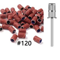 50 Stück Schleifkappen 120er Körnung  8mm ⌀ + 1...