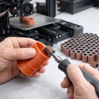 75 Stück Schleifkappen 80/120/180er Körnung  8mm ⌀ + 1 Halter 2,2mm ⌀ zum nachbearbeiten