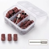 75 Stück Schleifkappen braun 80/120/180er Körnung  8mm⌀+1 Halter 2,2mm⌀ zum nachbearbeiten