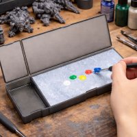 Nasspaletten-Set für Miniaturen Aufbewahrungsbox Farbmodellierung Malzubehör