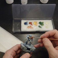 Nasspaletten-Set für Miniaturen Aufbewahrungsbox Farbmodellierung Malzubehör