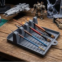 Multifunktionale Pinselablage & Werkzeughalter 13 x 14 cm grau / weiß