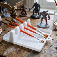 Multifunktionale Pinselablage & Werkzeughalter 13 x 14 cm grau / weiß