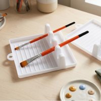 Multifunktionale Pinselablage & Werkzeughalter 13 x 14 cm grau / weiß