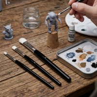 Trockenbürsten (Drybrushing) Pinsel für...