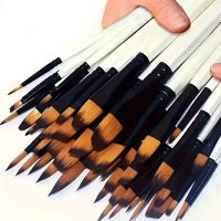 24 Stück Professionelle Künstlerpinsel für 3D-Drucke, Miniaturen & Modellbau