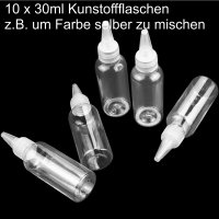 30 ml Dosierflaschen-Set (10St.) Perfekt für 3D-Druck, Farbmischungen & Modellbau